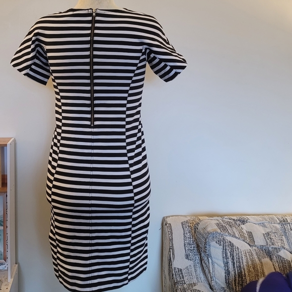 J.Crew Black & White Striped T Shirt Dress XXS - Picture 7 of 9